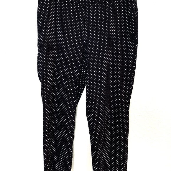 Chico's So Slimming Crop Black Polka Dot Pants 1.5 Size Medium/10 Classic Pullon - Picture 1 of 10